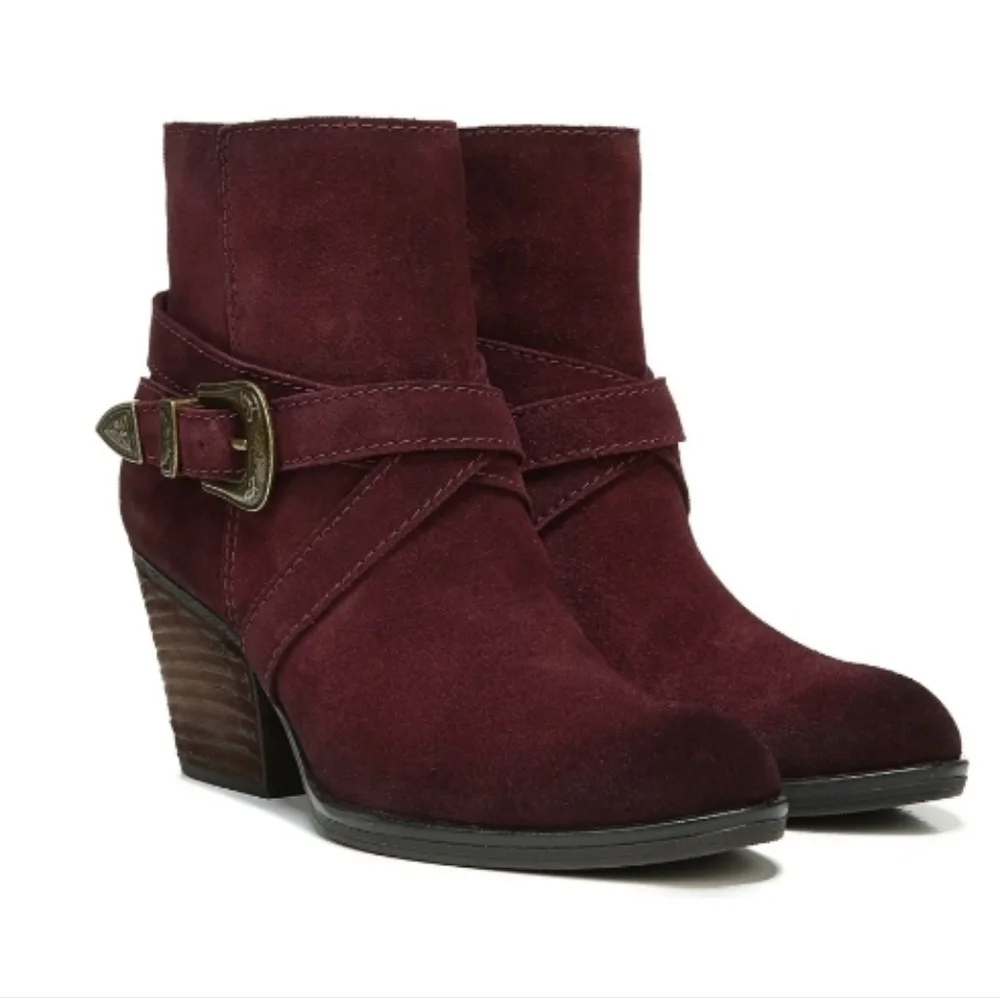 ZODIAC Burgundy Sammi Leather Bootie Size 9.5 - Picture 7 of 10